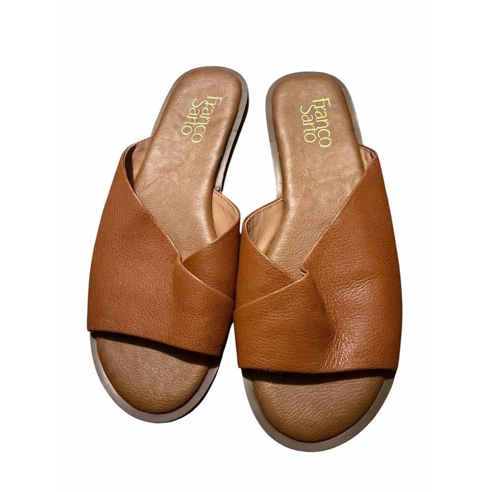 Franco Sarto Riviera Flat Sandals-Brown Size 5.5